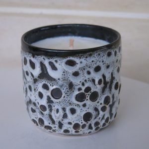 Mug Noir/Blanc/Cratères - Bougie parfumée