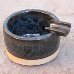 Cendrier en grès roux Gris Métal