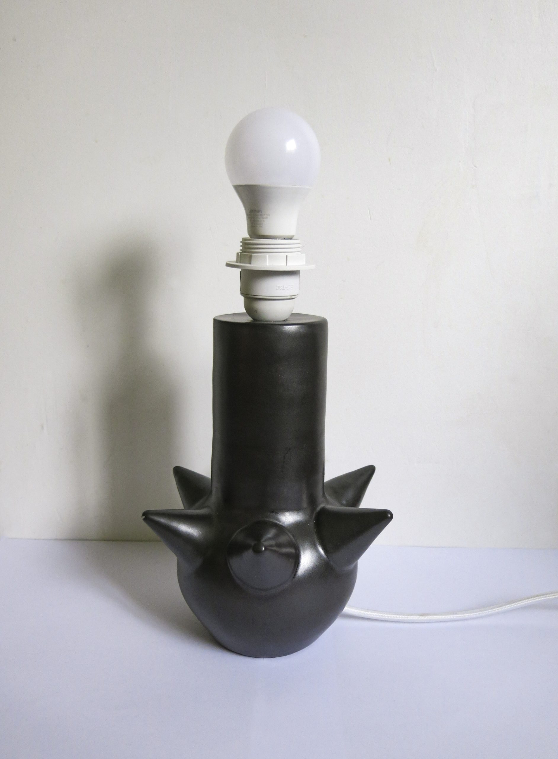 Pied de lampe Pic Noir ampoule