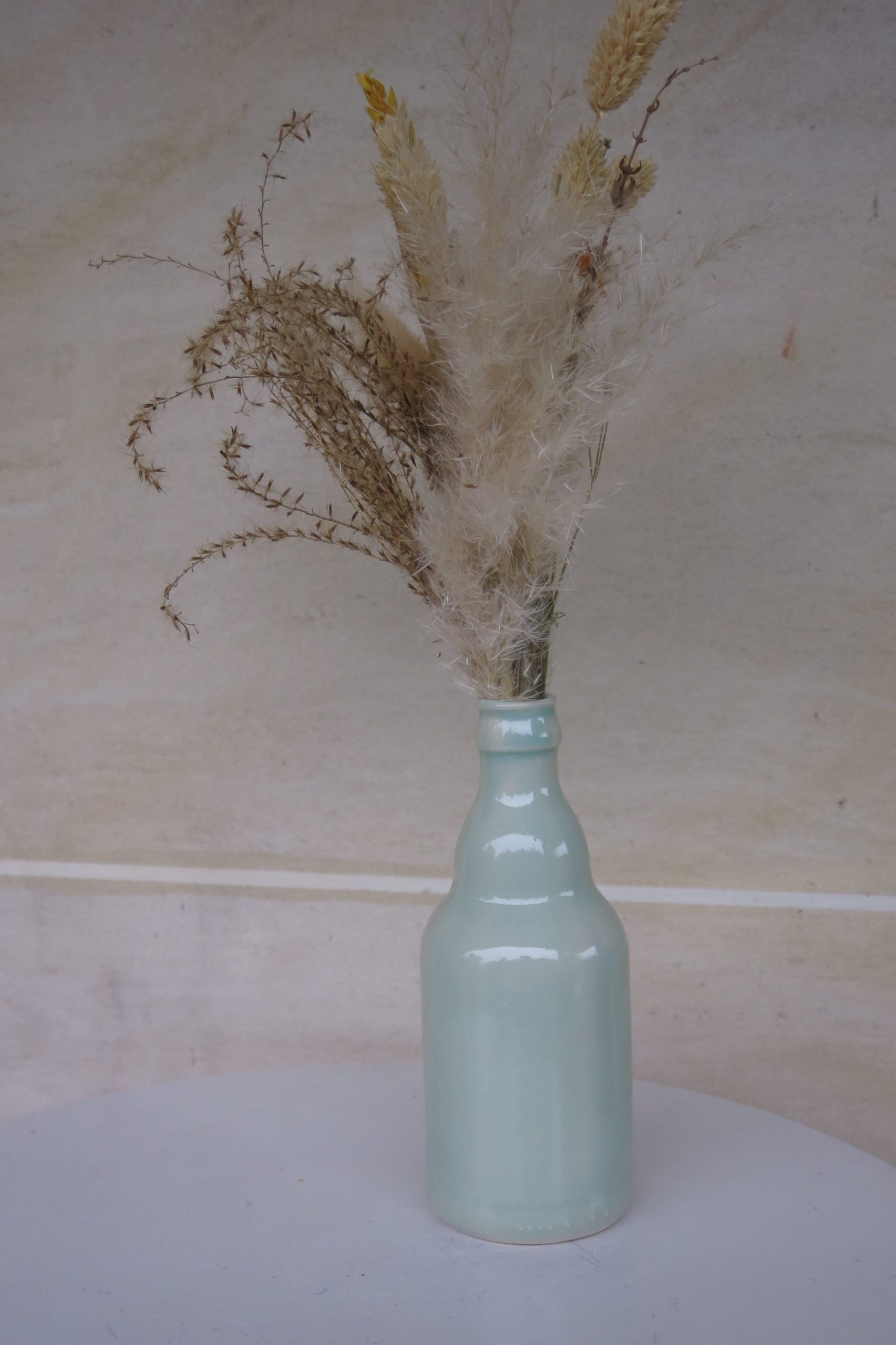 Soliflore-moulage-céladon-fleurs