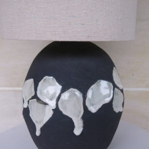 Pied de Lampe en grès Noir