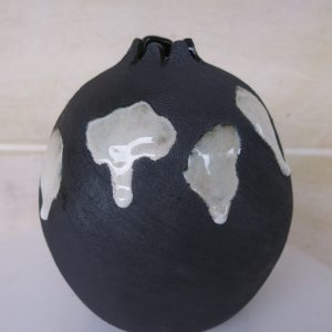 Vase en grès Noir Collection Terre Lunaire