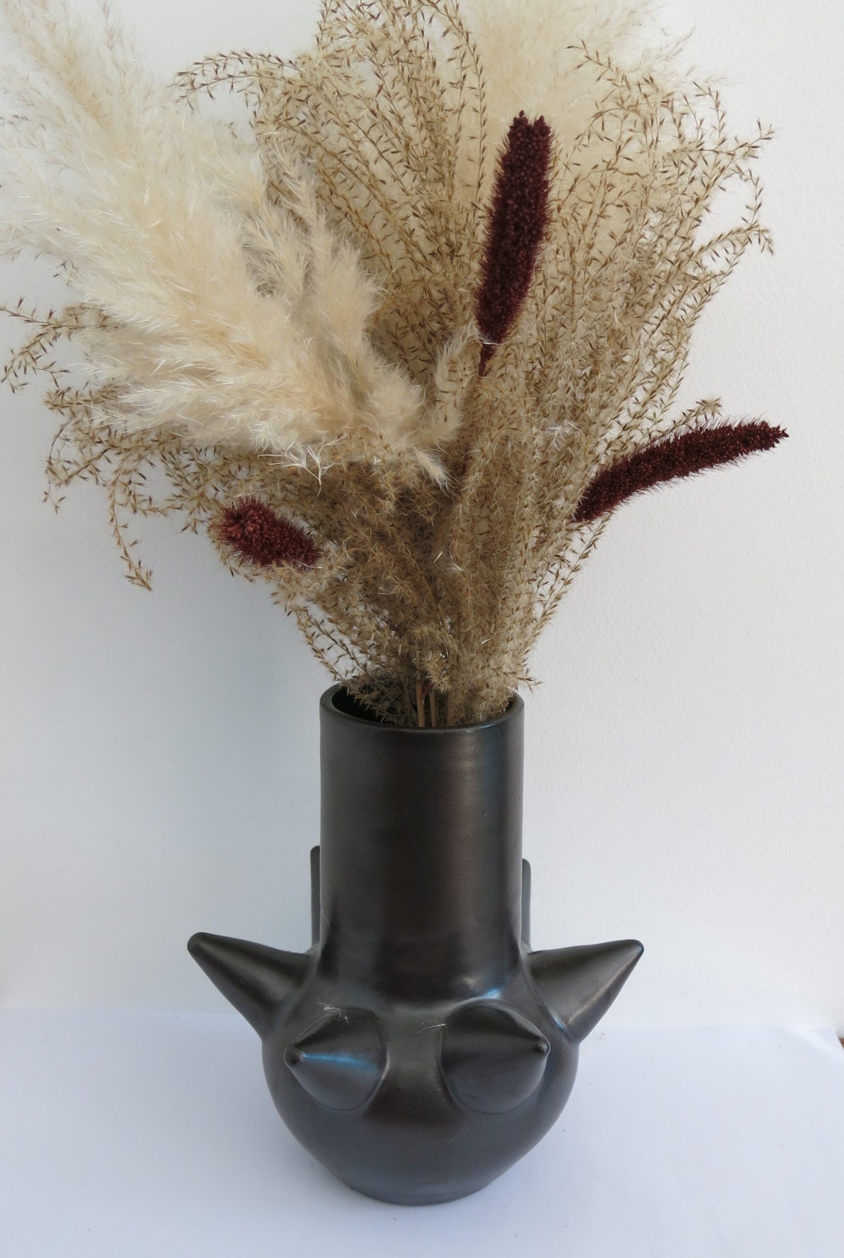 Vase Pic Noir Mat-Fleurs