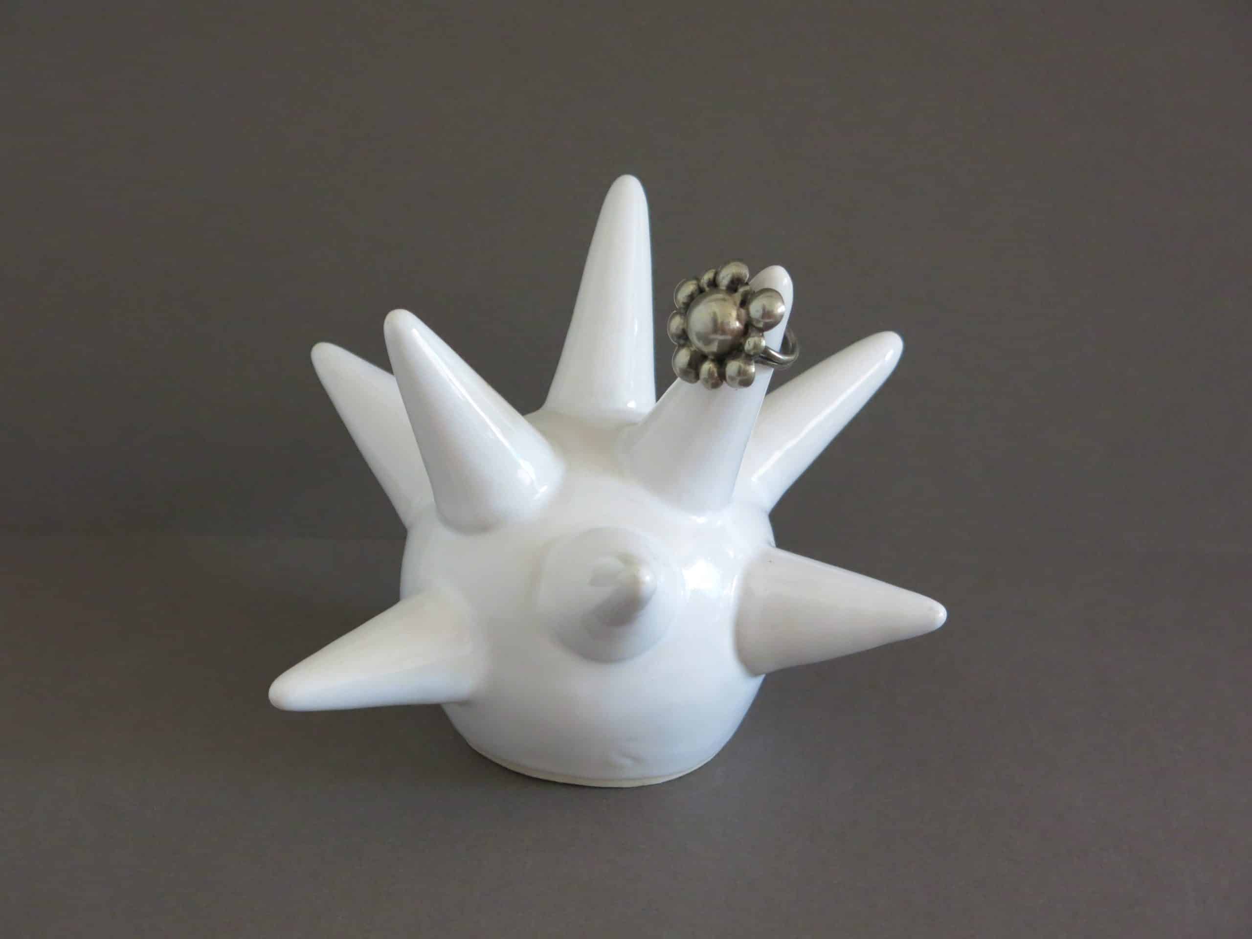 Présentoir Pic bagues blanc-brillant-bague