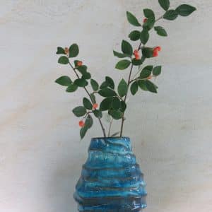 Vase Vague Bleu à effets